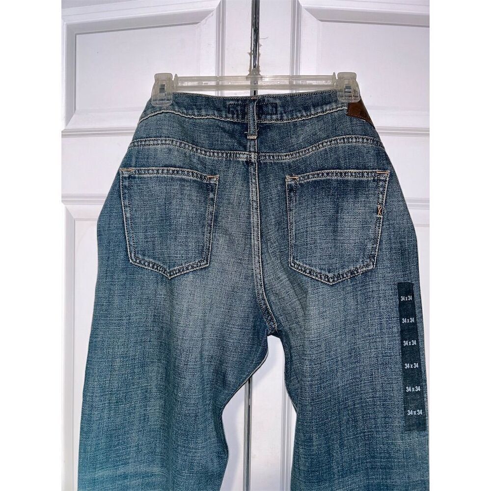 Express Men's Classic Straight Jeans Blue Size 34x34 Five-Pocket Design - Picture 5 of 7